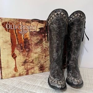 OLD GRINGO LS GYPSY SNOW 13" VESUVIO GREY LADIES RIDING BOOT 7
